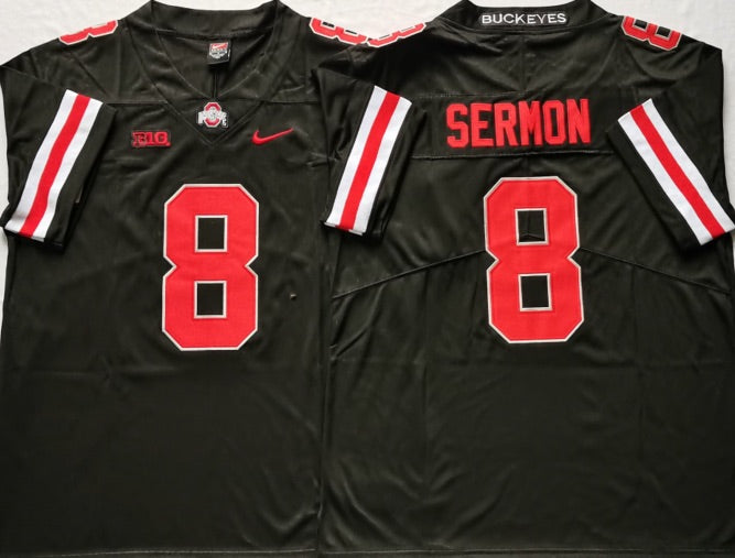 Trey Sermon Ohio State Buckeyes Jersey Black NIKE product image 1, provided for visual reference and product detail review