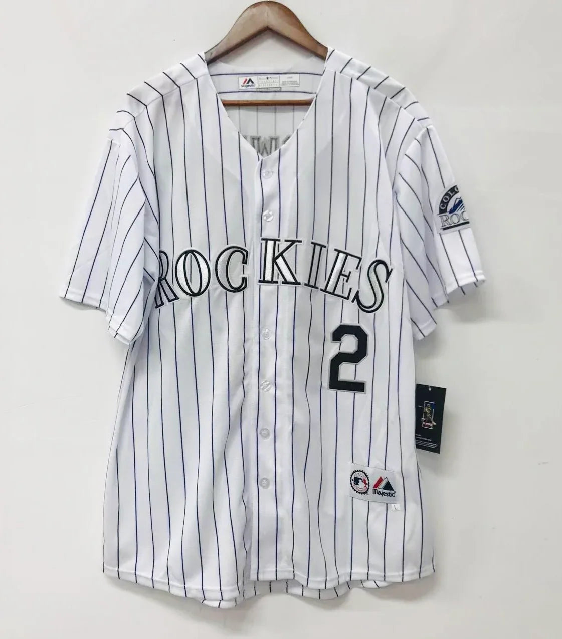 Troy Tulowitzki Colorado Rockies Official MLB Majestic Jersey product image 4, provided for visual reference and product