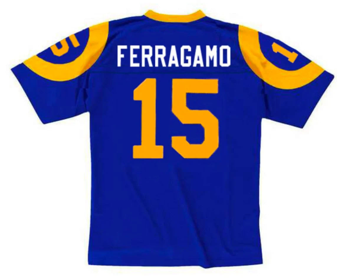 Vince Ferragamo 1979 Los Angeles Rams NFL Mitchell & Ness Jersey product image 1, provided for visual reference and product