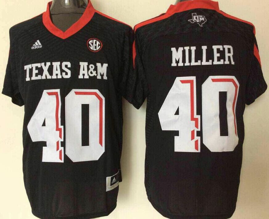 Von Miller Texas A&M Adidas Jersey black product image 1, provided for visual reference and product detail review