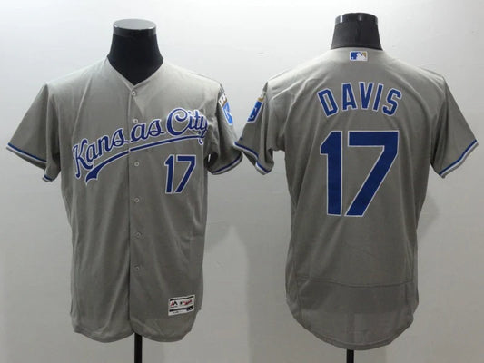 Wade Davis Kansas City Royals Jersey Majestic gray product image 1, provided for visual reference and product detail review