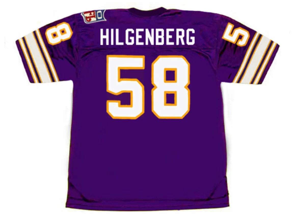 Wally Hilgenberg 1969 Minnesota Vikings NFL Mitchell & Ness Jersey product image 1, provided for visual reference and