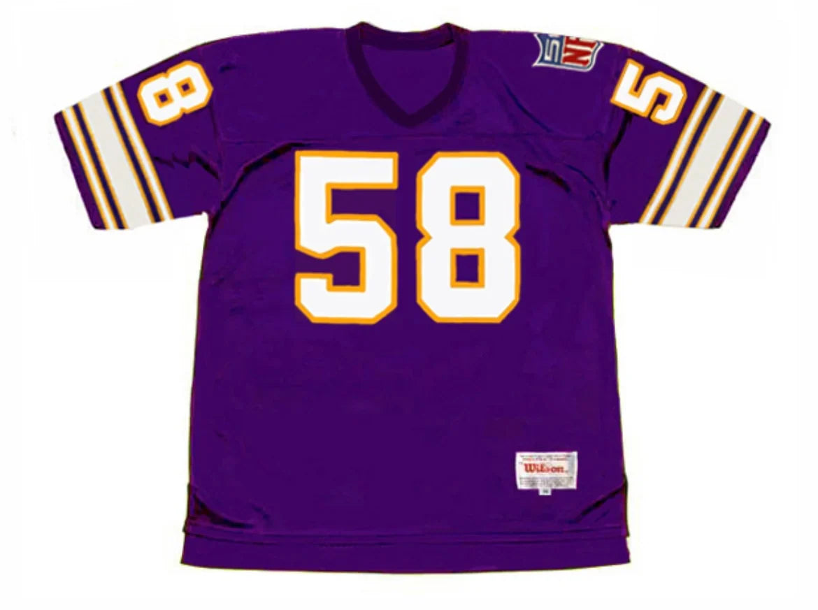 Wally Hilgenberg 1969 Minnesota Vikings NFL Mitchell & Ness Jersey product image 2, provided for visual reference and