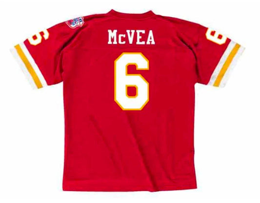 Warren McVea 1969 Kansas City Chiefs NFL Mitchell & Ness Jersey product image 1, provided for visual reference and product