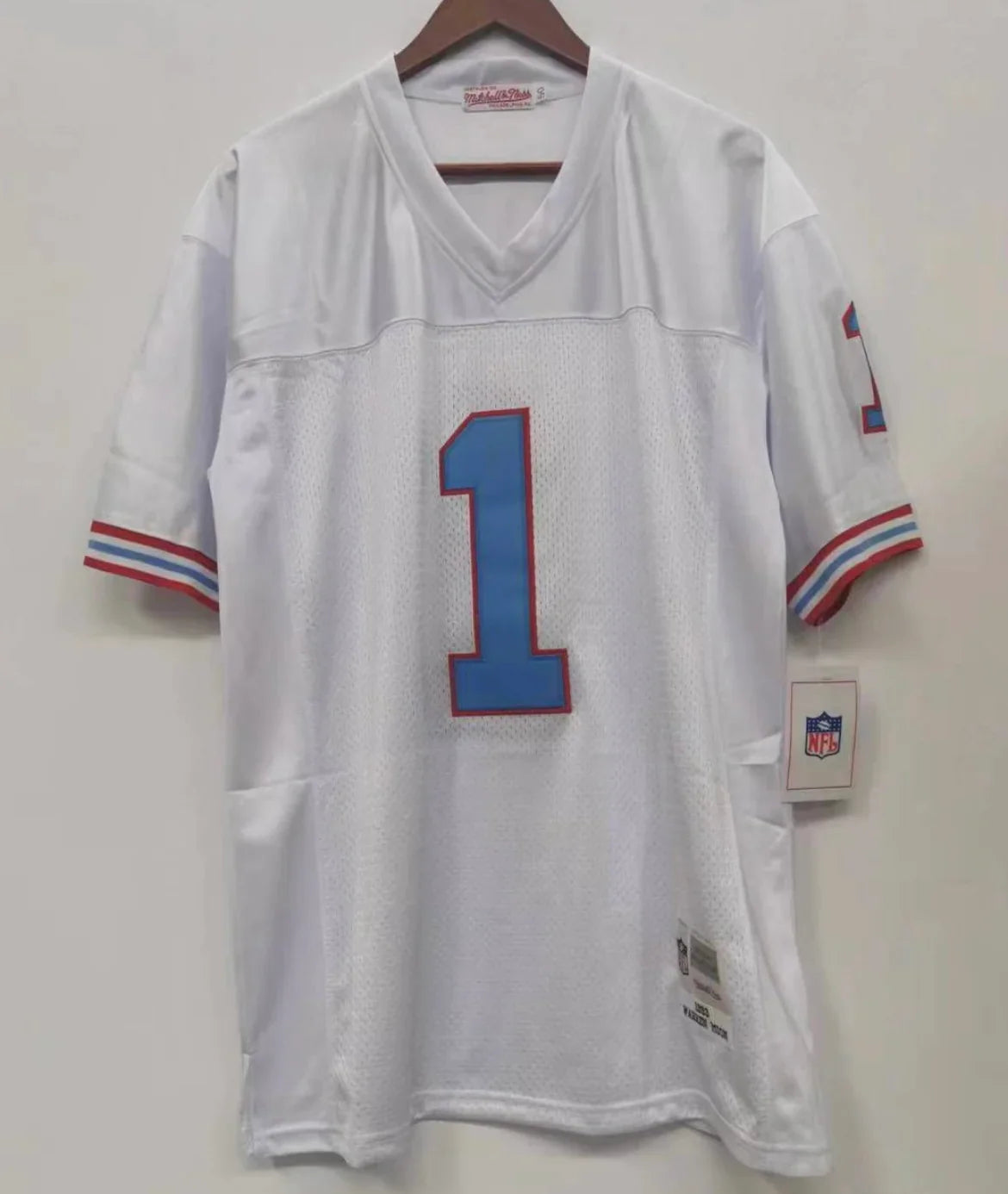 Warren Moon Houston Oilers 1993 Mitchell & Ness Jersey product image 2, provided for visual reference and product detail