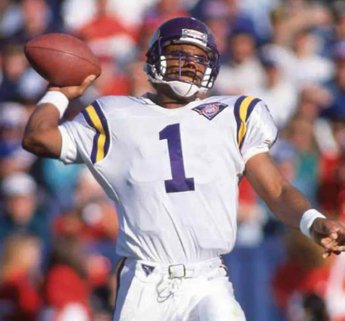 Warren Moon 1994 Minnesota Vikings NFL Mitchell & Ness Jersey product image 3, provided for visual reference and product