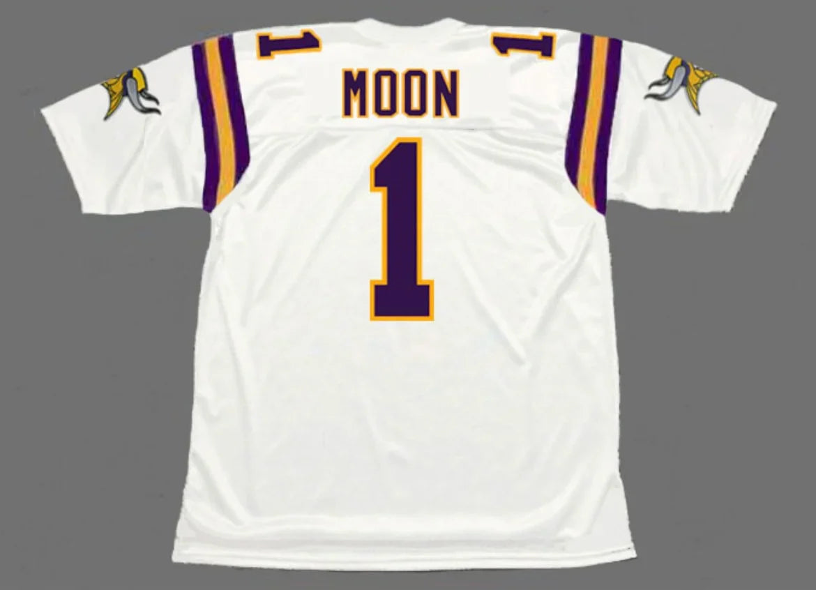 Warren Moon 1996 Minnesota Vikings NFL Mitchell & Ness Jersey product image 1, provided for visual reference and product