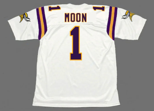 Warren Moon 1996 Minnesota Vikings NFL Mitchell & Ness Jersey product image 1, provided for visual reference and product