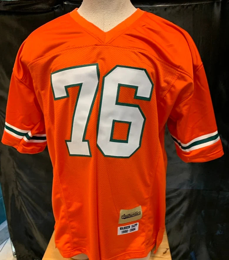 Warren Sapp Miami Hurricanes Jersey Classic Authentics product image 2, provided for visual reference and product detail