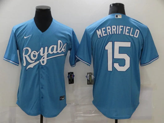 Whit Merrifield Kansas City Royals Jersey Majestic product image 1, provided for visual reference and product detail review