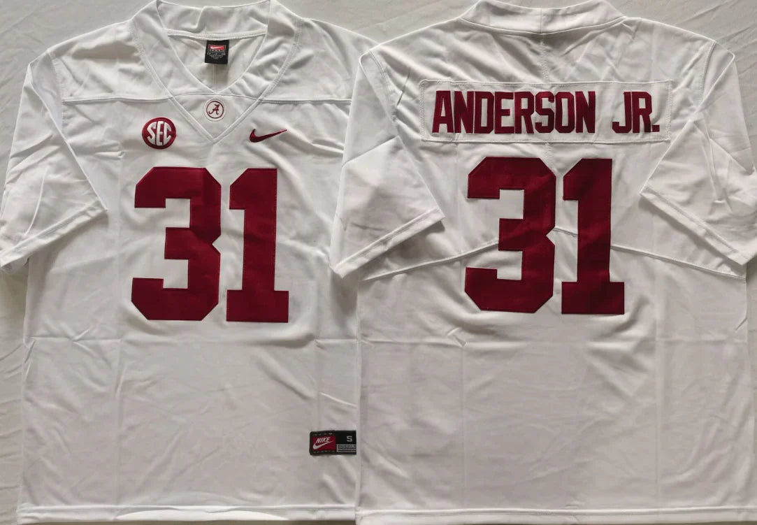 Will Anderson Jr. Alabama Crimson Tide Jersey Nike White product image 1, provided for visual reference and product detail
