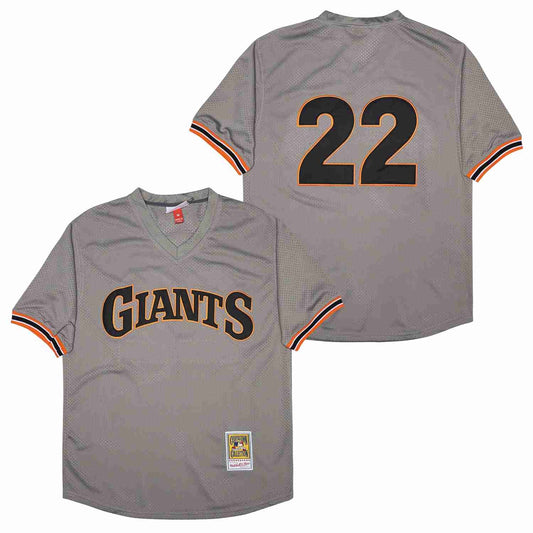Will Clark San Francisco Giants Jersey Mitchell & Ness gray product image 1, provided for visual reference and product