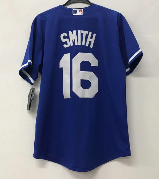 Will Smith Los Angeles Dodgers Official MLB Nike jersey blue product image 1, provided for visual reference and product