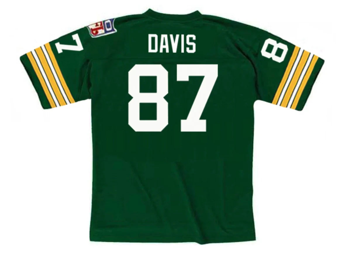 Willie Davis Green Bay Packers 1969 NFL Mitchell & Ness Jersey product image 1, provided for visual reference and product
