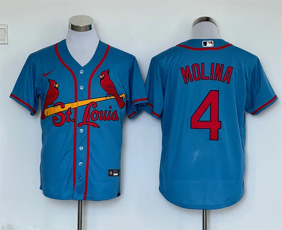 Yadier Molina St. Louis Cardinals Jersey Nike blue product image 1, provided for visual reference and product detail review