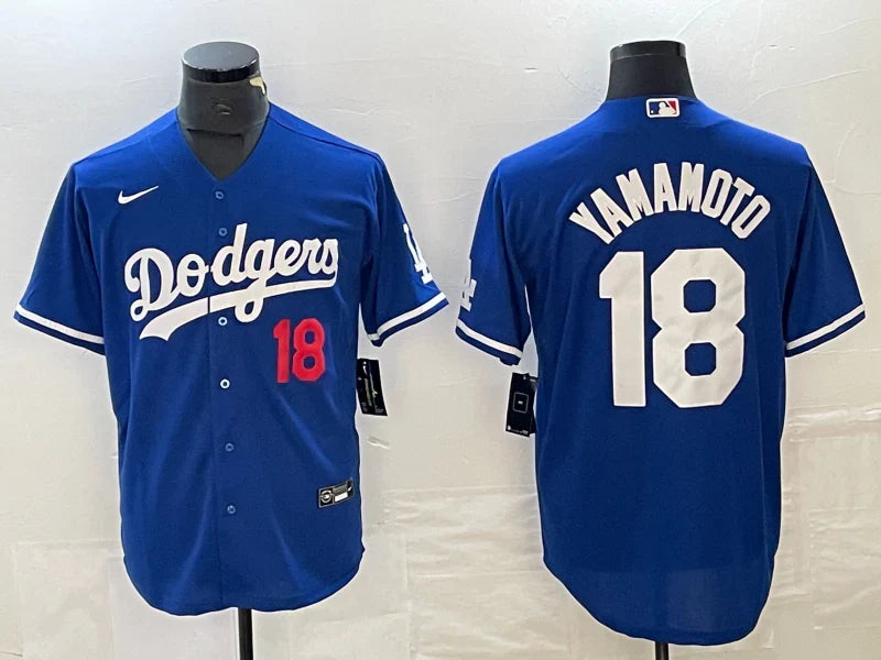 Yoshinobu Yamamoto Los Angeles Dodgers Official MLB Nike Jersey blue product image 1, provided for visual reference and