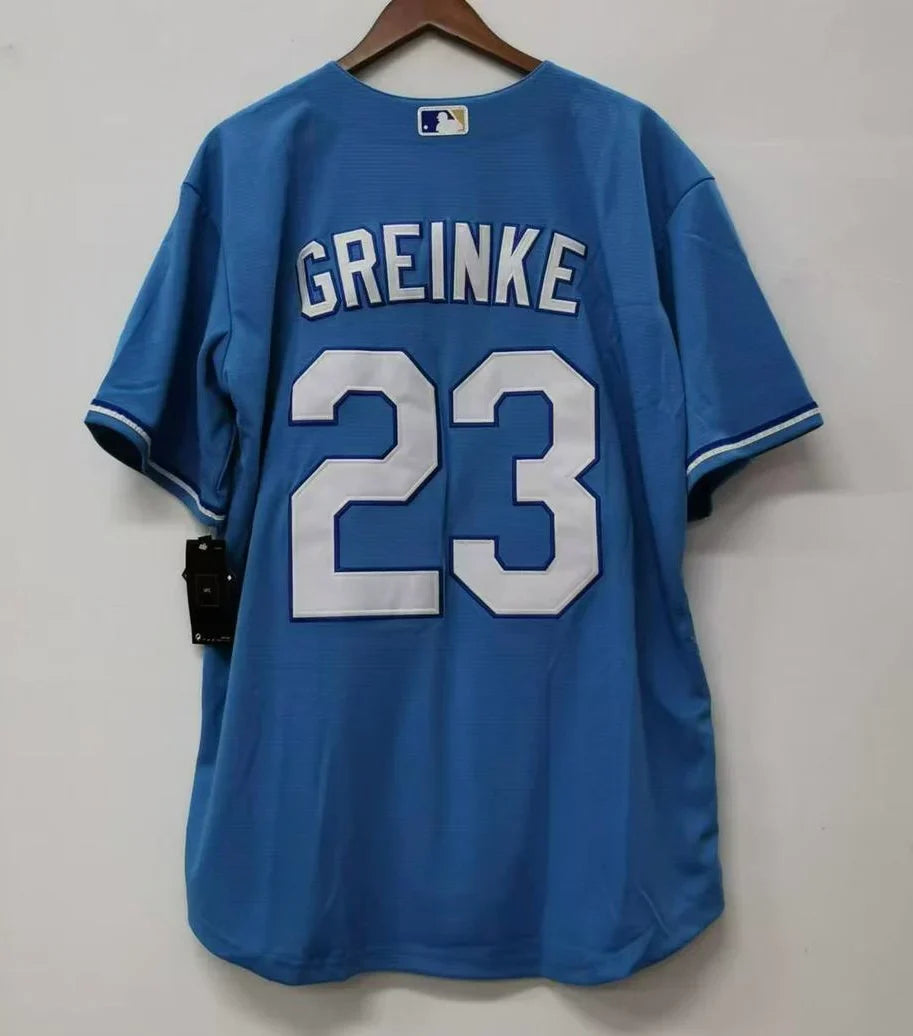 Zack Greinke Kansas City Royals Jersey Nike blue product image 2, provided for visual reference and product detail review