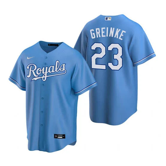 Zack Greinke Kansas City Royals Jersey Nike blue product image 1, provided for visual reference and product detail review