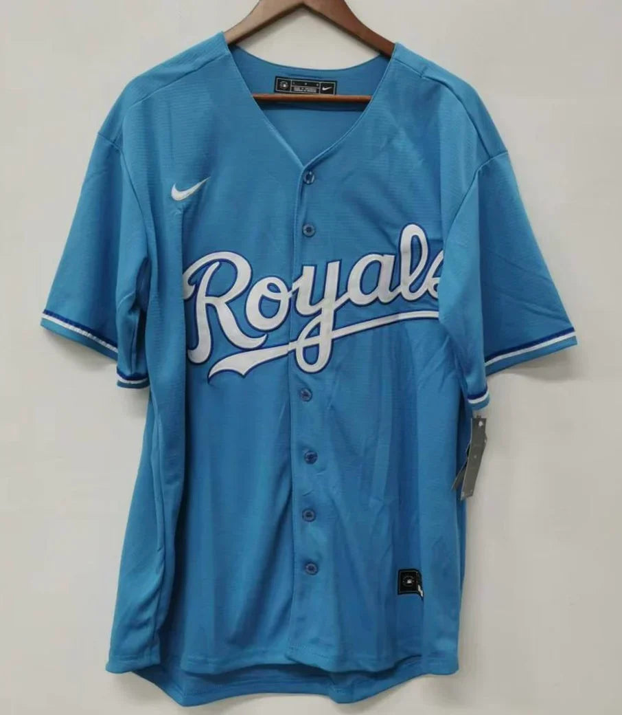 Zack Greinke Kansas City Royals Jersey Nike blue product image 3, provided for visual reference and product detail review