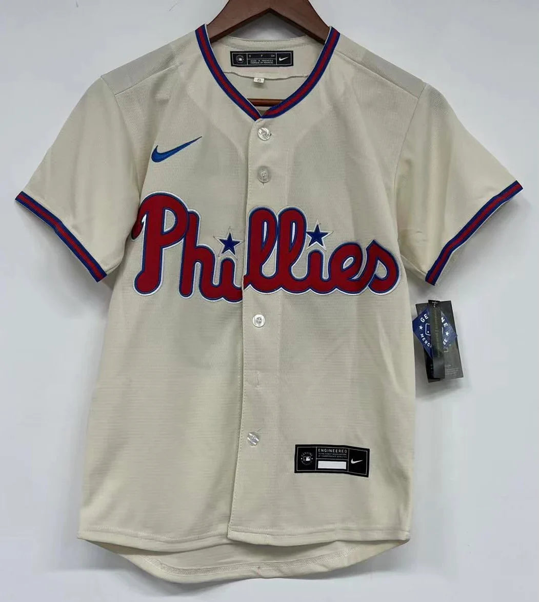 Zack Wheeler Philadelphia Phillies Jersey cream product image 2, provided for visual reference and product detail review